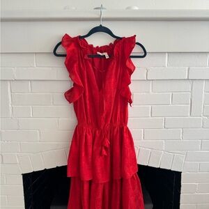 Chelsea & Violet Red Ruffle Dress